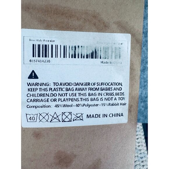 5 Pairs of Boxed Knitted Reindeer Winter Socks Wool Blend Christmas socks New - Picture 8 of 8